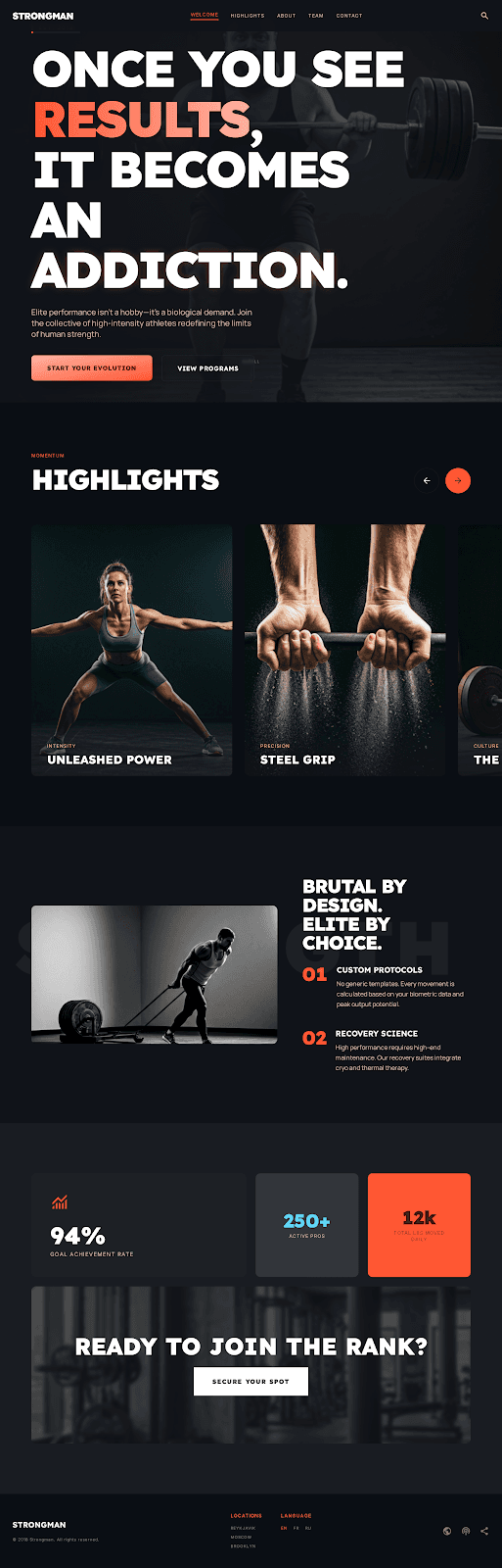 STRONGMAN - Healthcare Website Theme STRONGMAN - Healthcare website theme preview showing 5 pages including Homepage